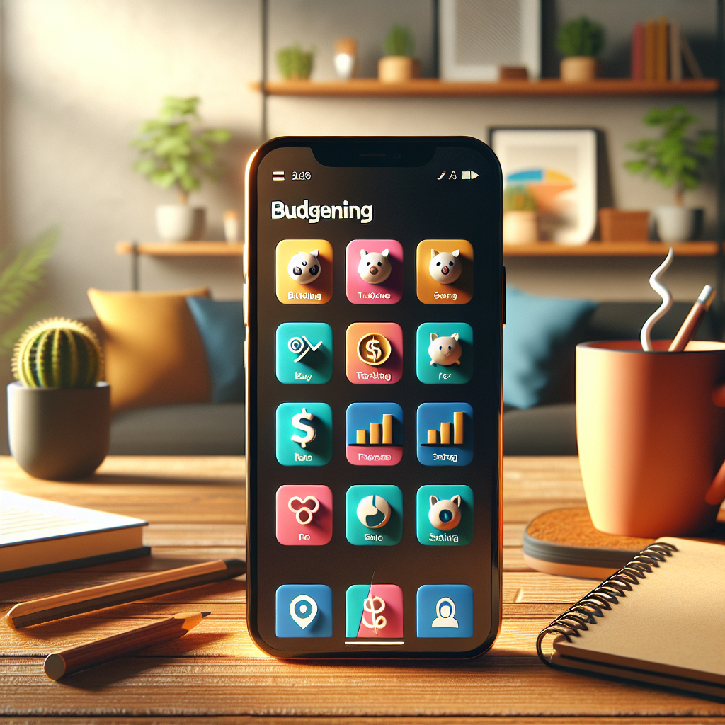 The Best Personal Budgeting Expense Tracking Apps 2 A smartphone displaying a personal finance app interface in a cozy home setting.
