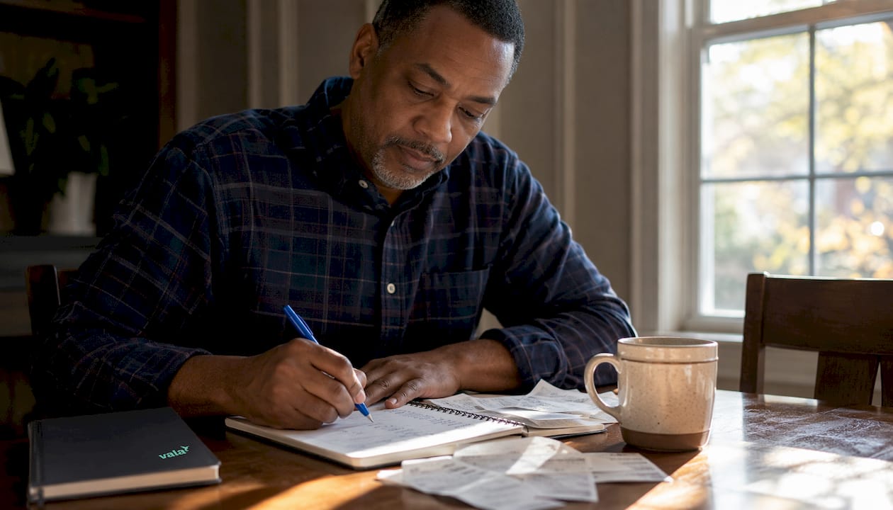 Create A Zero-Based Budget: Make Every Dollar Count 3 Hands assigning dollars in budget notebook