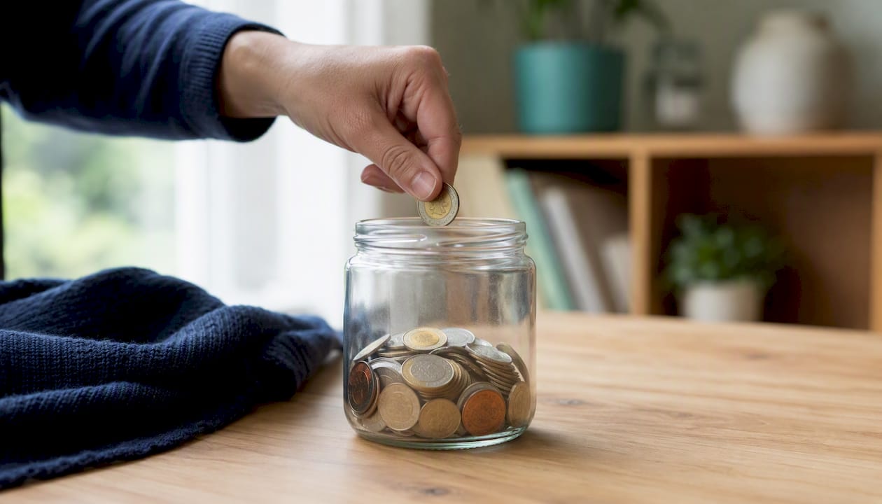 The Essential Components Of A Budget, Explained 3 Hands putting coins in jar