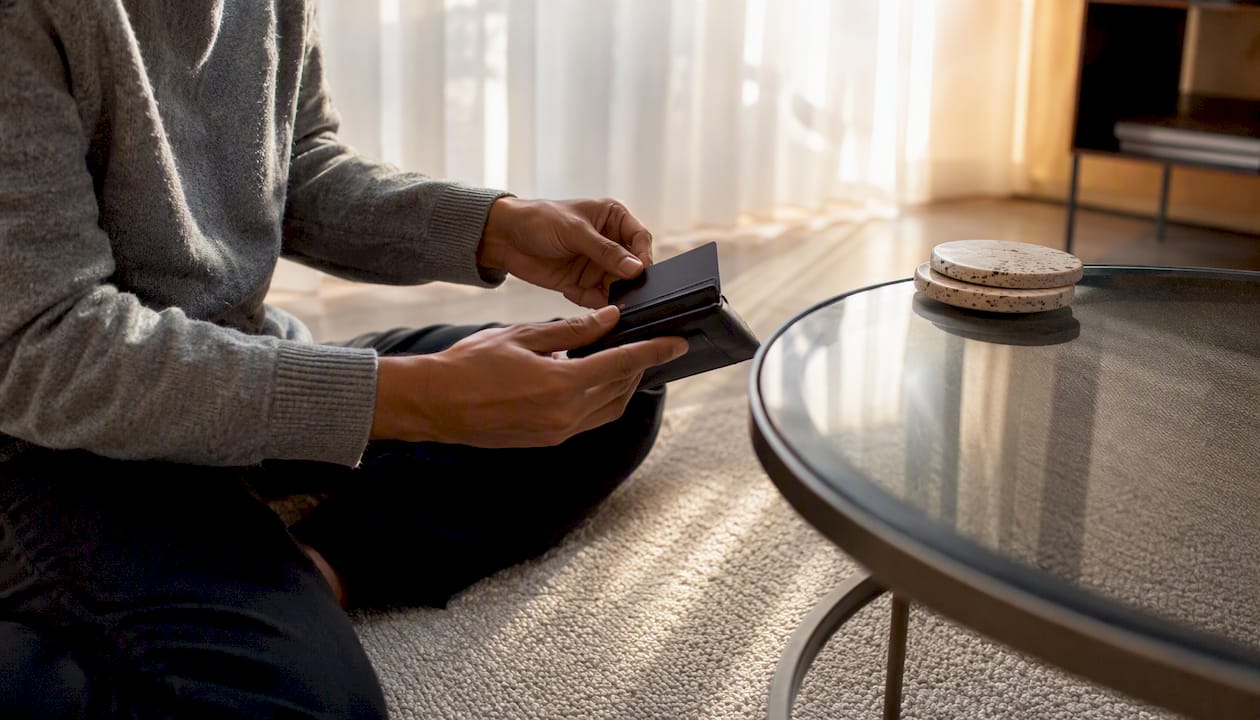 How To Stay In Budget: Simple Habits That Work 2 Hands removing credit card near smartphone