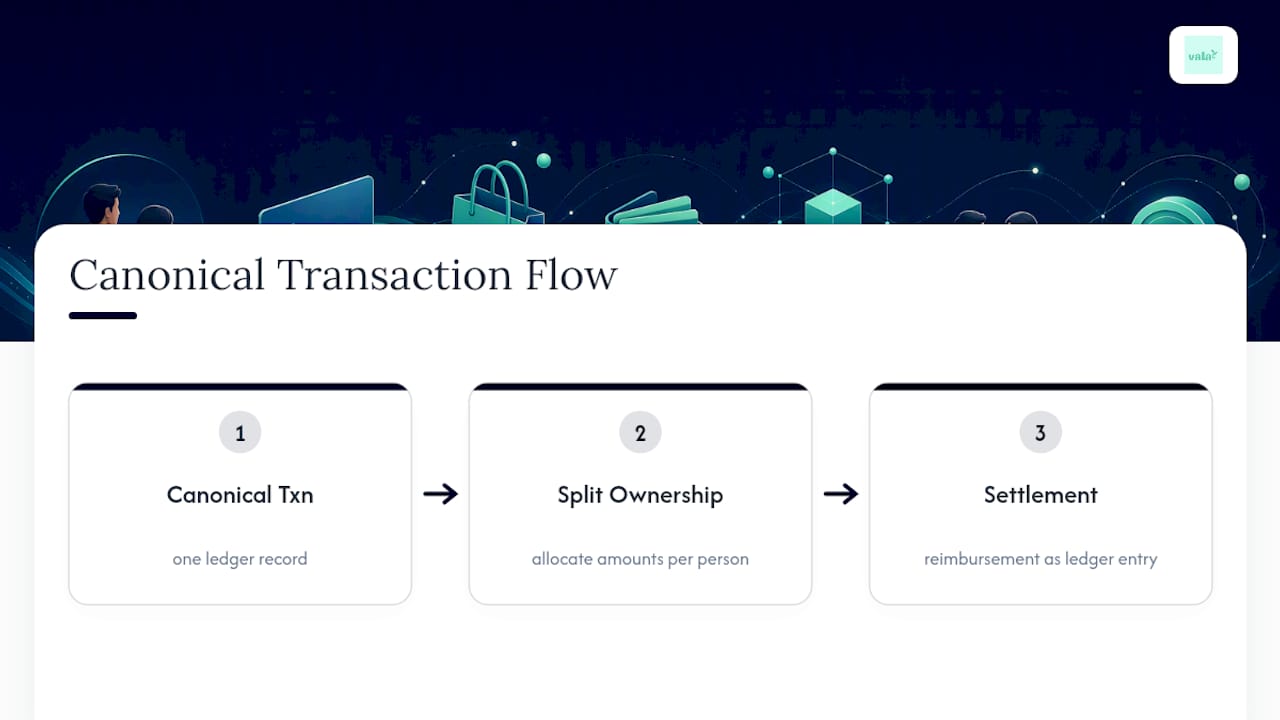 6 Step Ledger System For Couples To Track Shared Credit Card Expenses 2 Shared transaction ledger and reimbursement flow